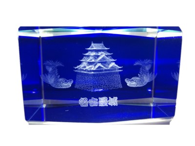 鯱・城クリスタル置物
